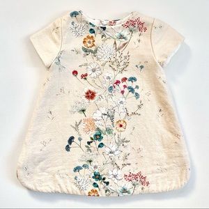 Zara Baby Cream Garden Party Floral Dress